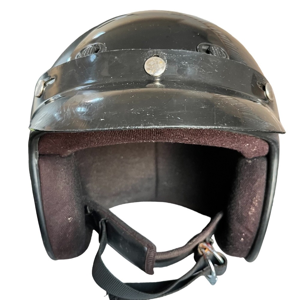 Fuel Helmet Motorcycle Adult XL Black Glossy Visor Padded Biker Dot Approved